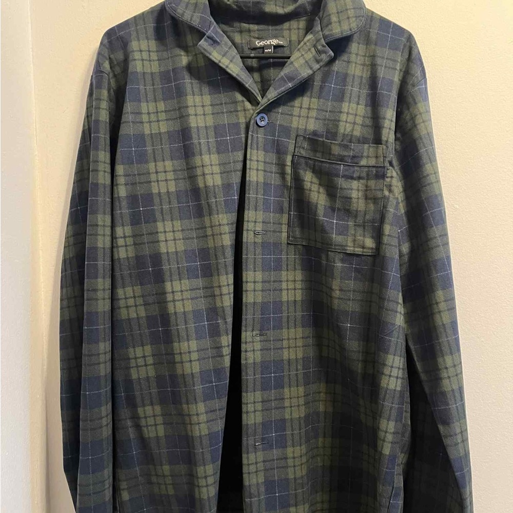 George Olive and Navy Checkered Flannel